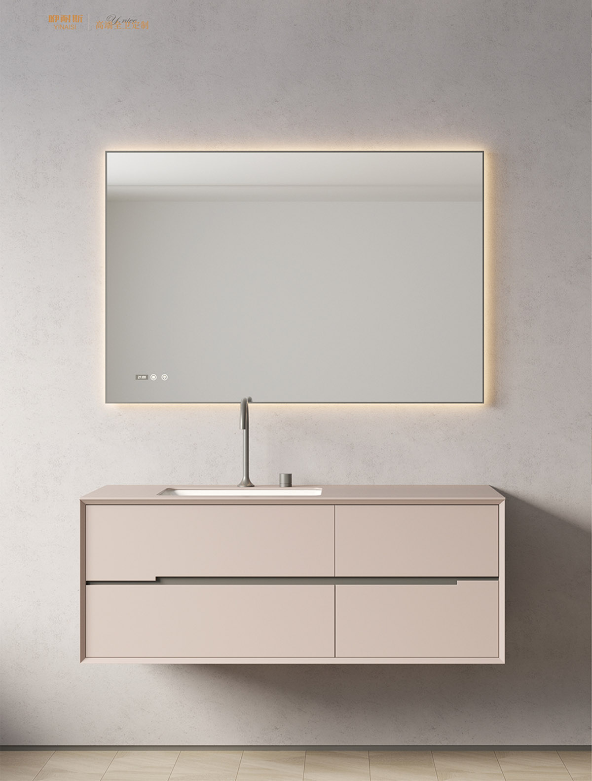 51120  實(shí)木浴室鏡（柜）組合 圖一