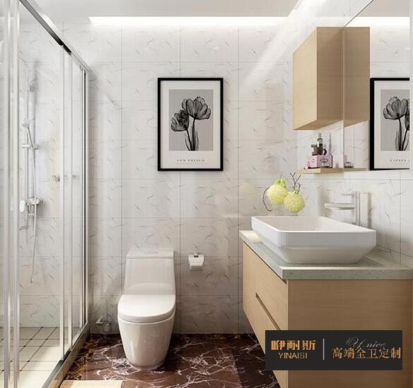 小巧的吊柜，滿足衛(wèi)生間日常收納;設(shè)置隔板，方便洗漱用品擺放。